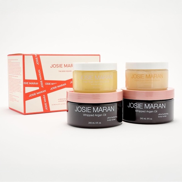 JOSIE MARAN THE BOD SQUAD 4-Pc. Body Butter+Sugar Scrub Set w/ARGAN OIL! F/S NIB - Picture 2 of 12